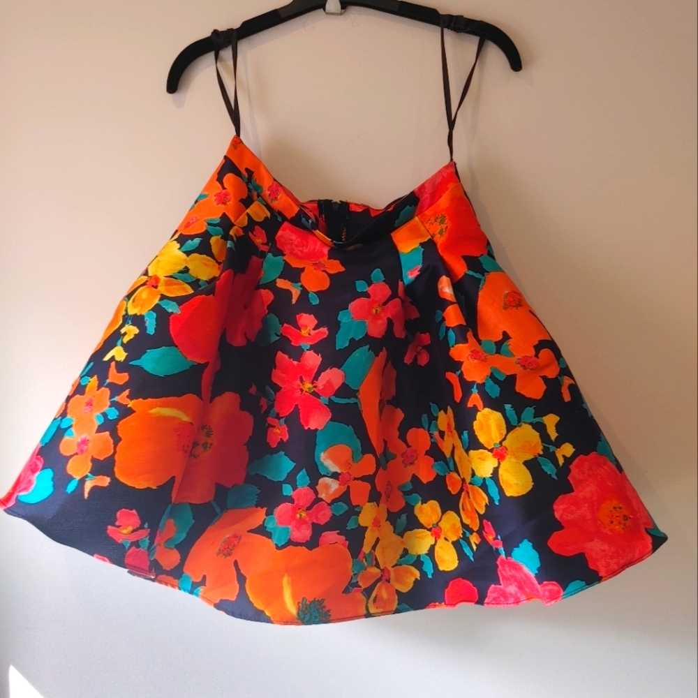 B. Darlin Floral Mini Crinoline Skirt Size 5/6 Small